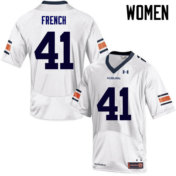 Women Auburn Tigers #41 Josh French College Football Jerseys Sale-White - Click Image to Close